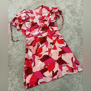 Olivaceous Floral Mini Dress, Medium